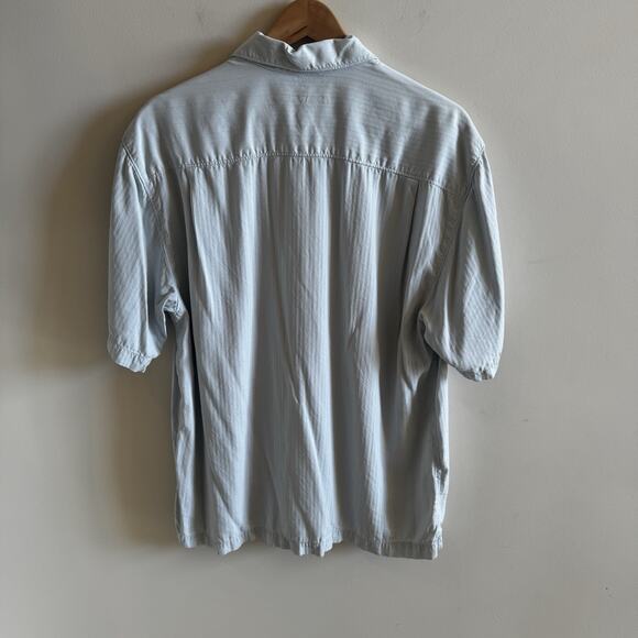 Tommy Bahama Men's L 100% Silk Camp Shirt Button Up Short Sleeve Pocket Relaxed - Picture 2 of 15